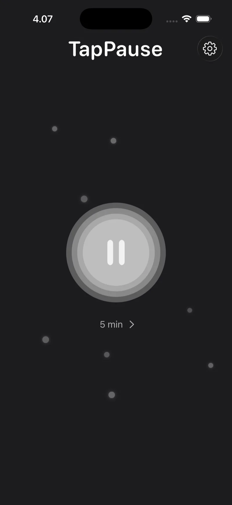 TapPause: Quick Mental Break — minimal pause timer for mindful breaks