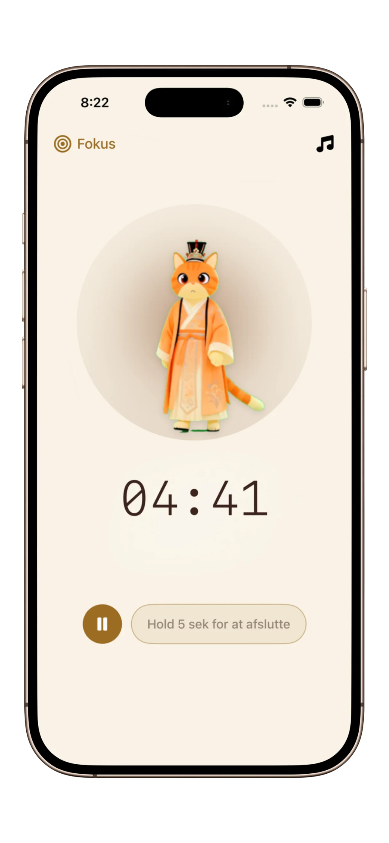 PurrrrrFocus minimalistisk pomodoro timer med orientalsk æstetik
