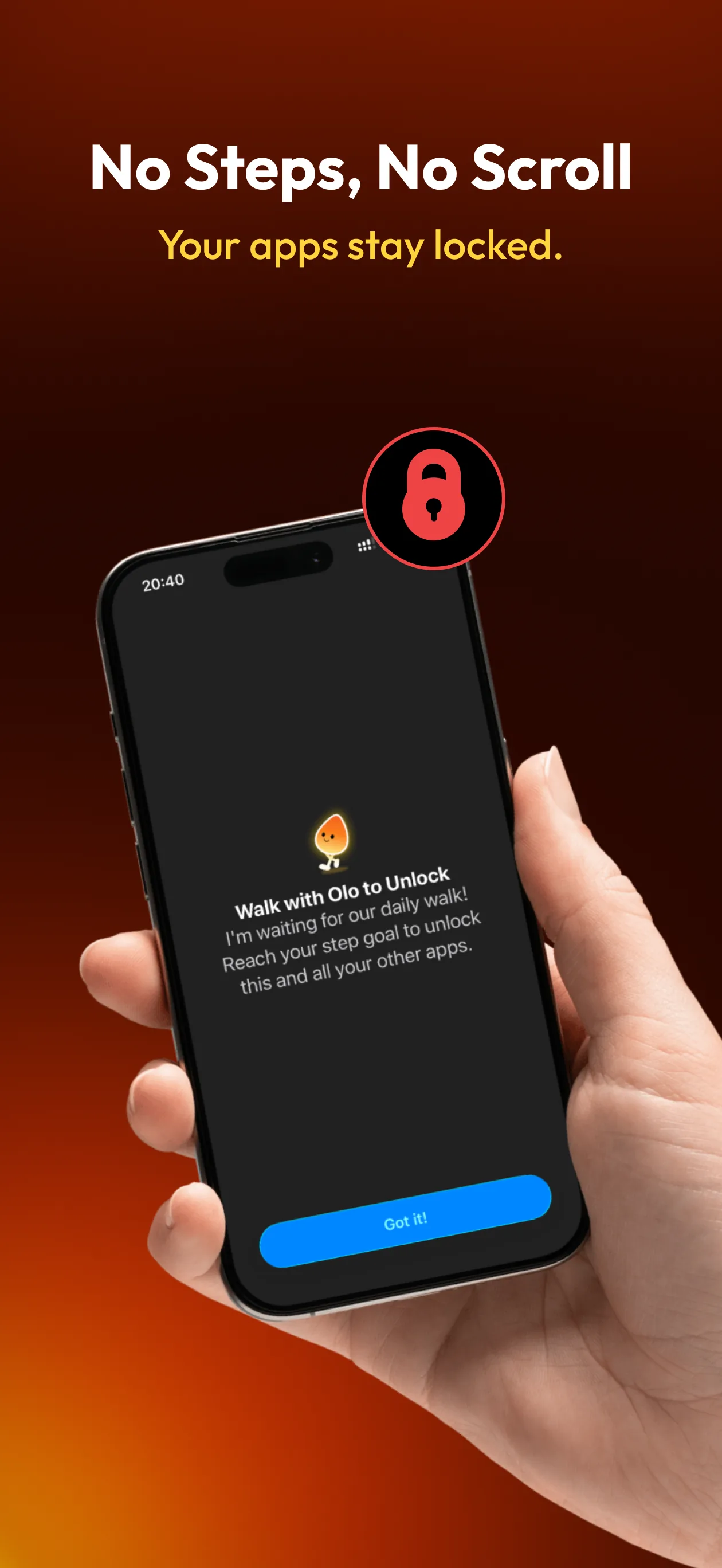Step1st app screenshot - personalized step target setup