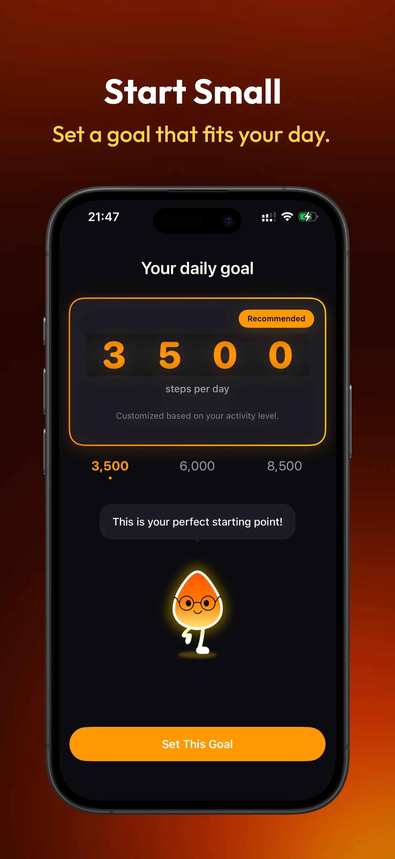 Step1st app screenshot - progress tracking and focus habit insights