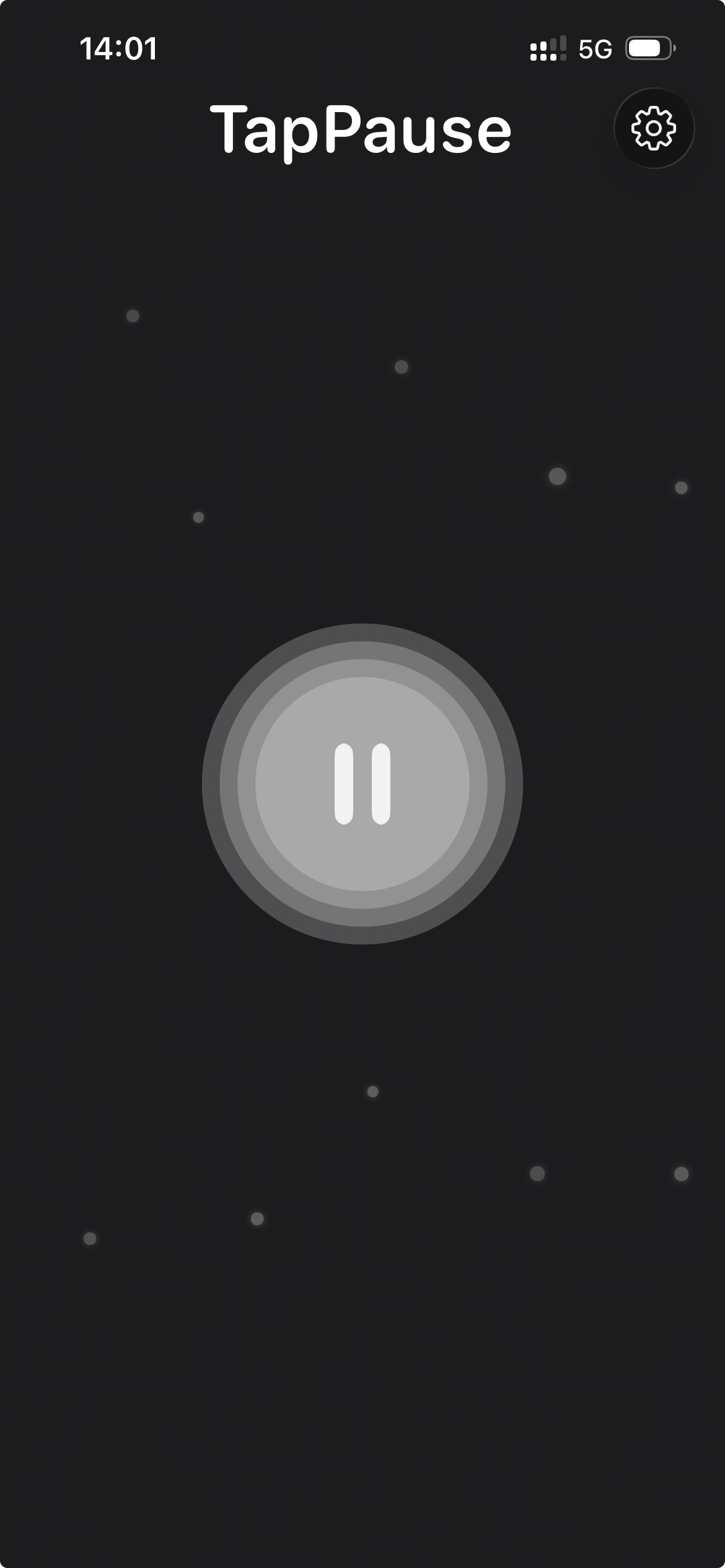 TapPause minimal pause app for iPhone — mindful work break and mental reset during a busy workday