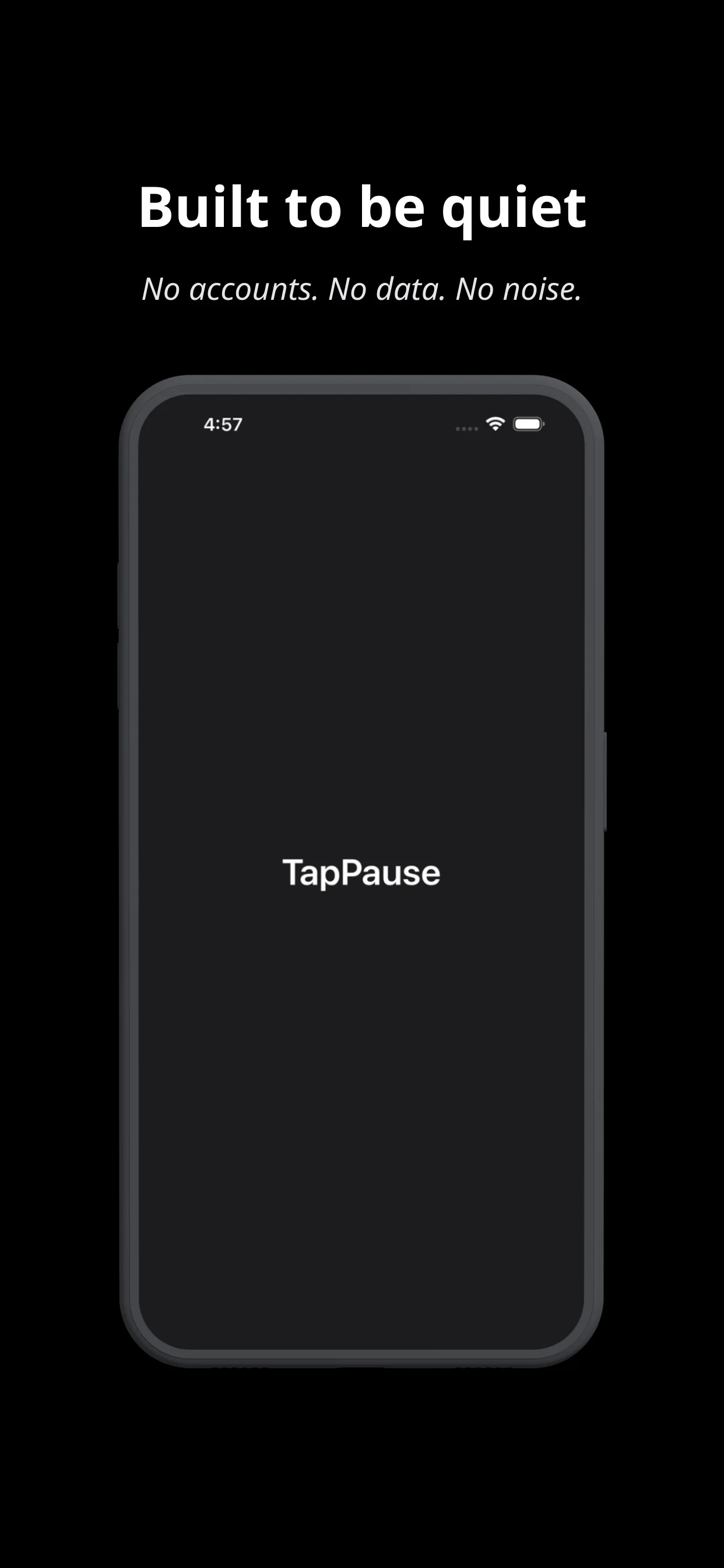 TapPause app screenshot - splash screen
