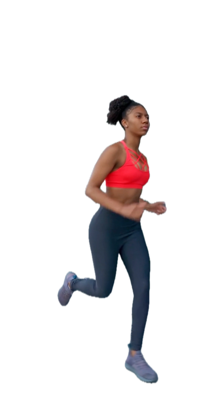 Transparent motion export from the TransMov web demo — Motion scene with subject isolation